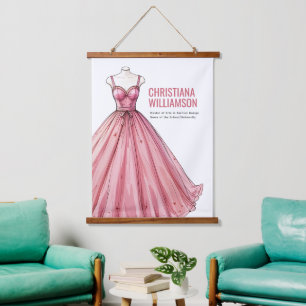 Personalized Fashion Designer Stylist Graduate Hanging Tapestry