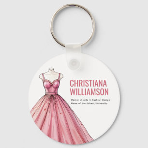 Personalized Fashion Designer Stylist Graduate Keychain
