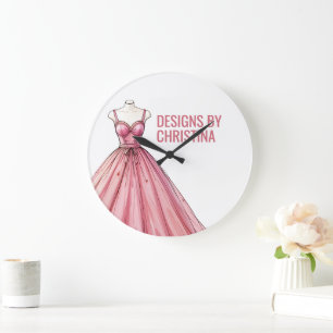 Personalized Fashion Designer Stylist Graduate Large Clock