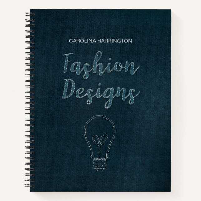 Personalized Fashion Designs Notebook (Front)