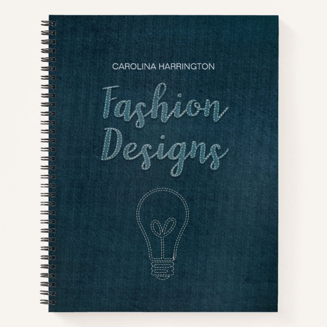 Personalized Fashion Designs Notebook (Front)