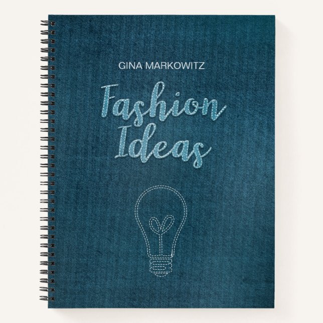 Personalized Fashion Ideas Notebook (Front)