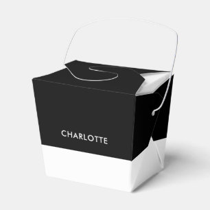 Personalized Fashion Luxury Black and white stripe Favor Box