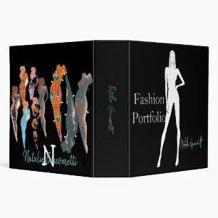 Personalized Fashion Portfolio Cover Page Design Binder