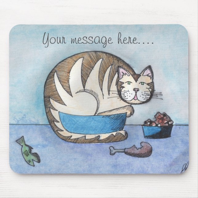 Personalized Fat cat  Funny mousepad (Front)
