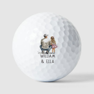 Personalized Father and Daughter (5) Golf Balls
