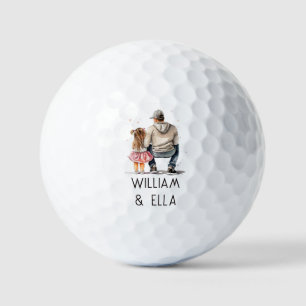 Personalized Father and Daughter (6) Golf Balls