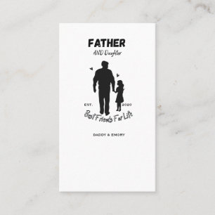 Personalized Father and Daughter Best Friends For Business Card