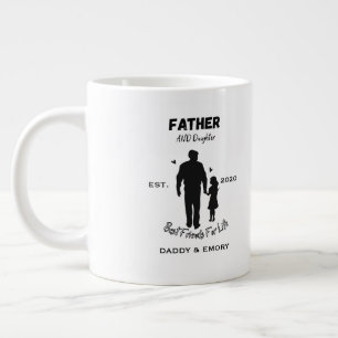 Personalized Father and Daughter Best Friends For  Large Coffee Mug