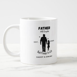 Personalized Father and Daughter Best Friends For Large Coffee Mug