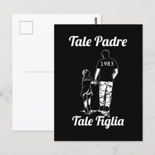 Personalized Father And Daughter Name Fathers Day Postcard