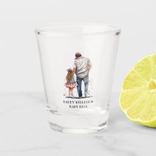 Personalized Father and Daughter Shot Glass