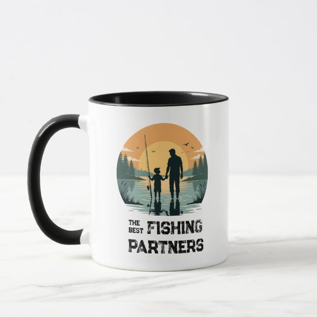 Personalized Father and Son Fishing Gift Mug (Left)