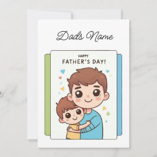 Personalized Father And Son Holiday Card