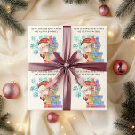 Personalized Father Christmas Snowflakes Kids Gift Wrapping Paper<br><div class="desc">Personalized wrapping paper from Santa! Great for little kids (and big kids!), the design features a cute watercolor illustration of Santa peeking out from a pile of gift wrapped presents and parcels. The scene is complete with snowflakes and whimsical typography. The wording is fully editable and currently reads "Merry Christmas...</div>