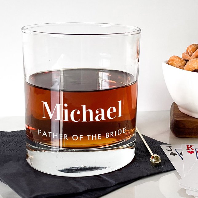 Personalized Father Of The Bride Wedding Gift Whiskey Glass (Creator Uploaded)