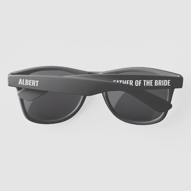 Personalized Father of the Bride Wedding Sunglasses (Back)