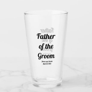 Personalized Father of the Groom Glass