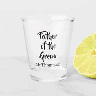 Personalized Father of the Groom Shot Glass