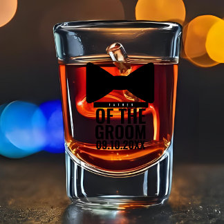 Personalized Father of the Groom Wedding Day Gift  Shot Glass