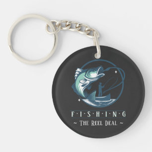 Personalized Father’s Day Fishing “The Reel Deal” Keychain