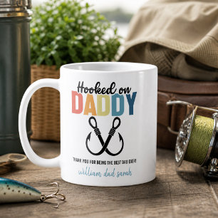 Personalized Father’s Day  Hooked on Daddy Fishing Coffee Mug