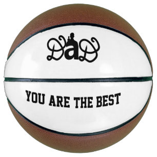 Personalized Father’s Day Minimalist Dad Child  Basketball