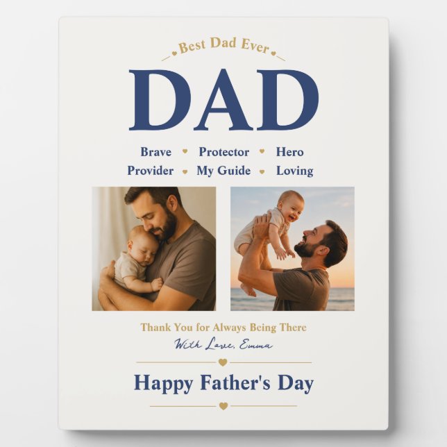 Personalized Father’s Day Photo  Plaque (Front)
