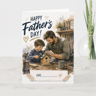 Personalized Father Son Greeting Card