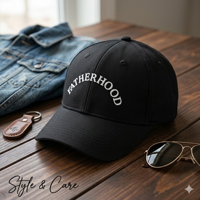 Personalized Fatherhood Text Stylish Embroidered Hat (Personalized Fatherhood Text Stylish Embroidered Baseball Cap)