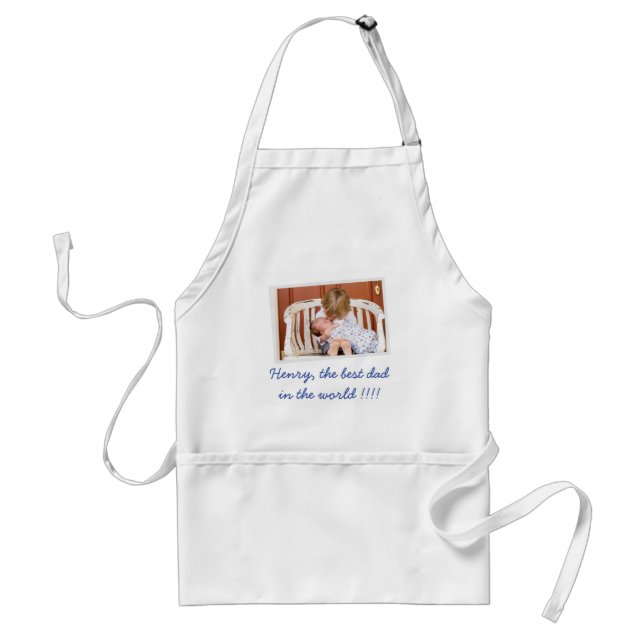 Personalized Fathers Day Aprons ADD YOUR PHOTO (Front)
