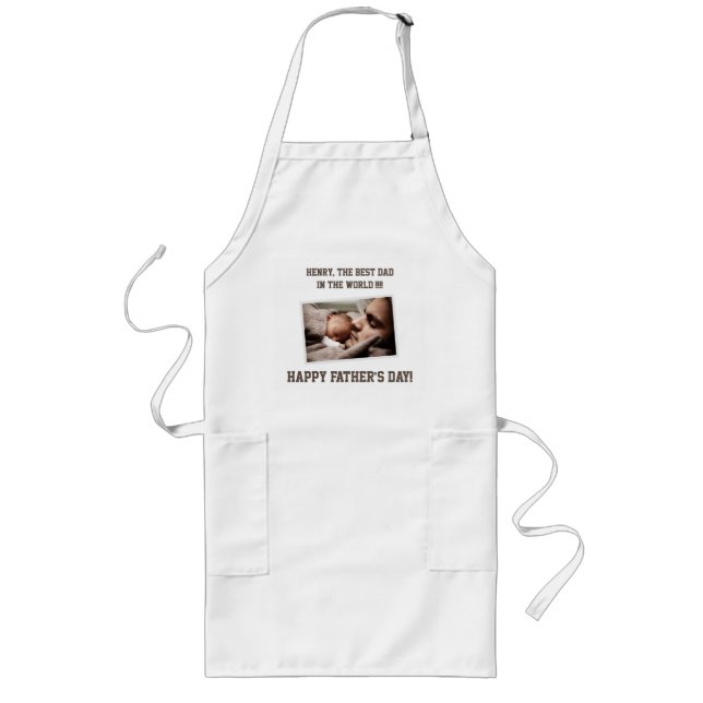 Personalized Fathers Day Aprons ADD YOUR PHOTO (Front)