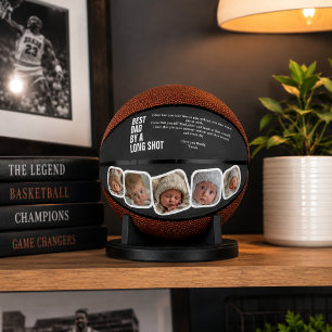 Personalized Fathers Day Best Dad By A Long Shot Mini Basketball