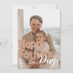 Personalized Fathers Day, best dad ever gift Holiday Card