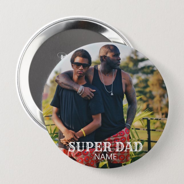Personalized Father's Day Button (Front & Back)