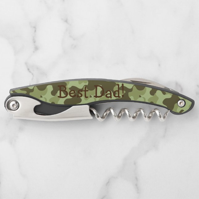 Personalized Father's day Camouflage Corkscrew (Front)