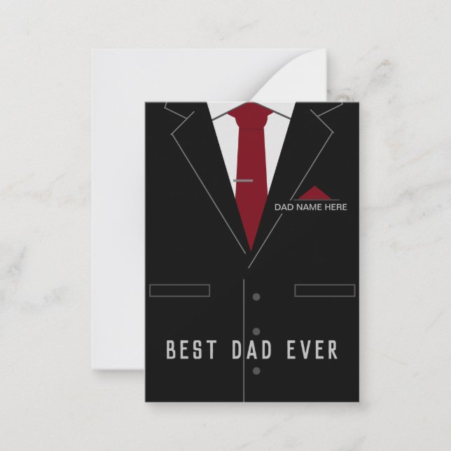 Personalized Father's Day Card Text Best DAD Ever (Front)