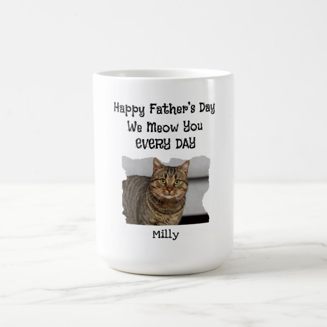 Personalized Father's Day Cat Mug (Center)