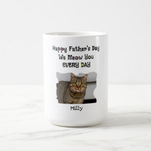 Personalized Father's Day Cat Mug