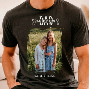 Personalized Fathers Day Dad Family Photo T-Shirt