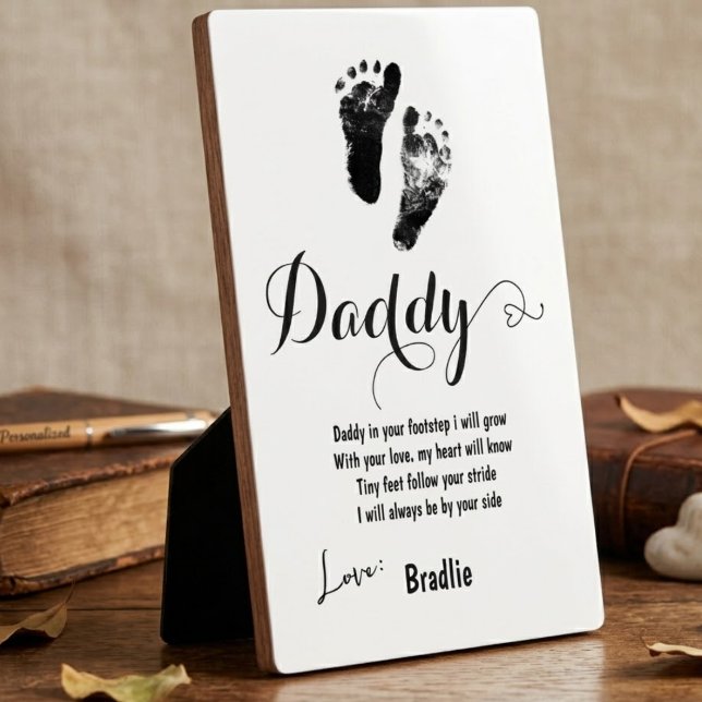 Personalized Father's Day Footprint Keepsake  Plaque (Creator Uploaded)