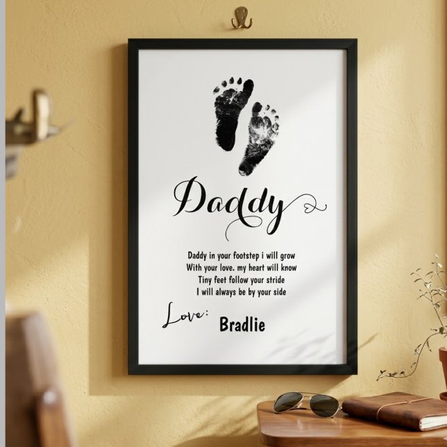 Personalized Father's Day Footprint Keepsake  Poster (Creator Uploaded)
