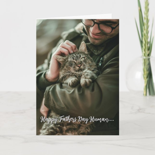 Personalized Fathers Day From the Cat  Card (Front)