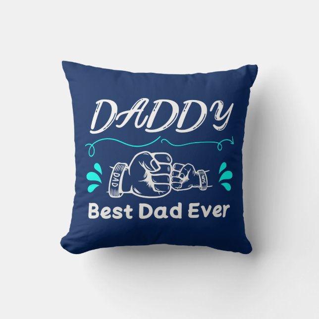  Personalized Father's Day Gift Daddy Throw Pillow (Front)