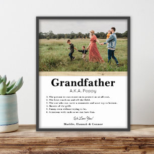 Personalized Father's Day Gift For Grandparent Poster
