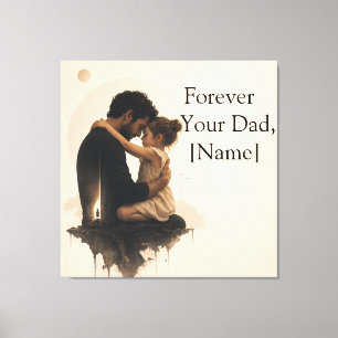 Personalized Fathers Day Gift From Daughter Canvas Print