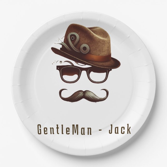 Personalized Father's day Gift from Kids Paper Plate (Front)