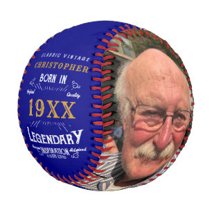 Personalized Fathers Day Gift Monogram Legendary Baseball
