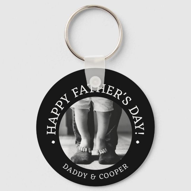 Personalized Father's Day Gift Photo Keychain (Front)