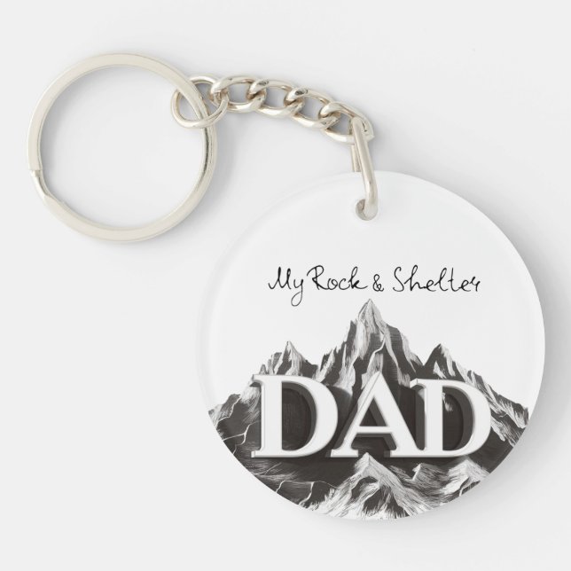 Personalized Fathers Day Keychain  (Front)